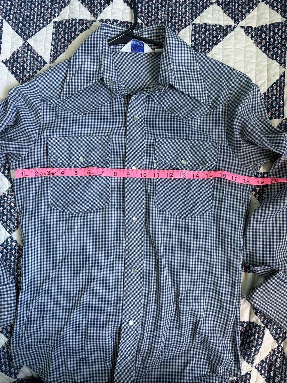 Vintage Levi's Black and White Gingham Button-Down Shirt